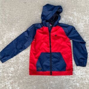 Quiksilver Boys Lightweight Hooded Jacket | Size L 16-18 | Red Surfwear